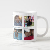 Custom Daddy Father's Day Photo Collage Giant Coffee Mug (Right)