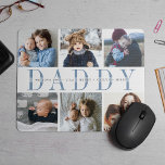 Custom Daddy Father's Day Photo Collage Mouse Pad<br><div class="desc">Create a cool custom gift for the best dad around with this photo collage mousepad. Use the templates to add 6 photos,  and personalize with his children's names or a custom message in the center,  overlaid on "DADDY" in soft blue-gray lettering. Makes an awesome unique gift for Father's Day!</div>