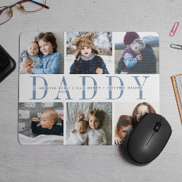 Custom Daddy Father&#39;s Day Photo Collage Mouse Pad