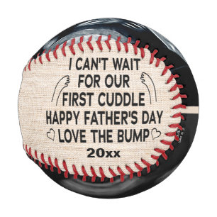 Custom Daddy I Can't wait for our first cuddle Baseball