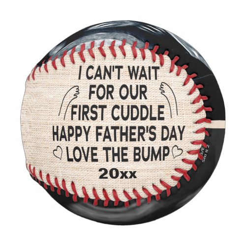 Custom Daddy I Cant wait for our first cuddle Baseball