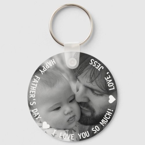 Custom Daddy Keychain I Love You Daddy Photo Keychain