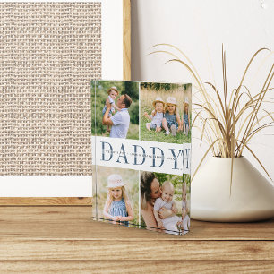 Custom Daddy Kids Photo Block