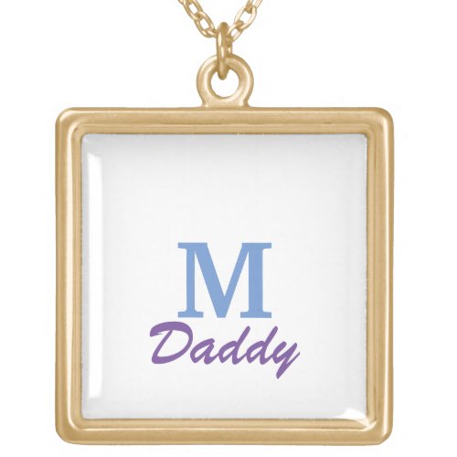 Custom Daddy Letter Locket Necklace  Personalized