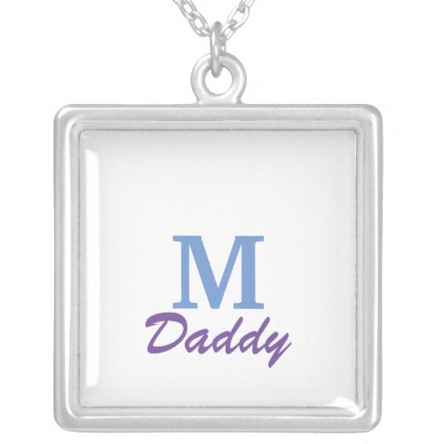 Custom Daddy Letter Locket Necklace  Personalized