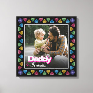 Custom Daddy & Me Photo Keepsake – Personalized Canvas Print
