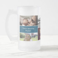 Custom daddy photo collage blue