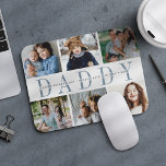 Custom Daddy Photo Collage & Kids Names Mouse Pad<br><div class="desc">Create a cool custom gift for the best dad ever with this photo collage mousepad. Use the templates to add 6 photos,  and personalize with his children's names or a custom message in the center,  overlaid on "DADDY" in soft blue lettering. Makes an awesome unique gift for Father's Day!</div>