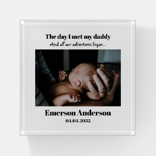 Custom Daddy Photo First Father's Day  Paperweight