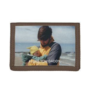 Custom Daddy Trifold Wallet I Love You Daddy Photo