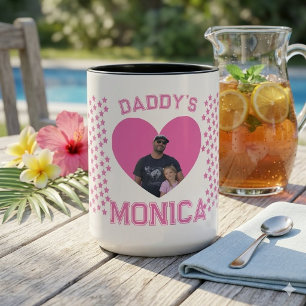 Custom "Daddy's Girl" Personalized Photo Heart Mug