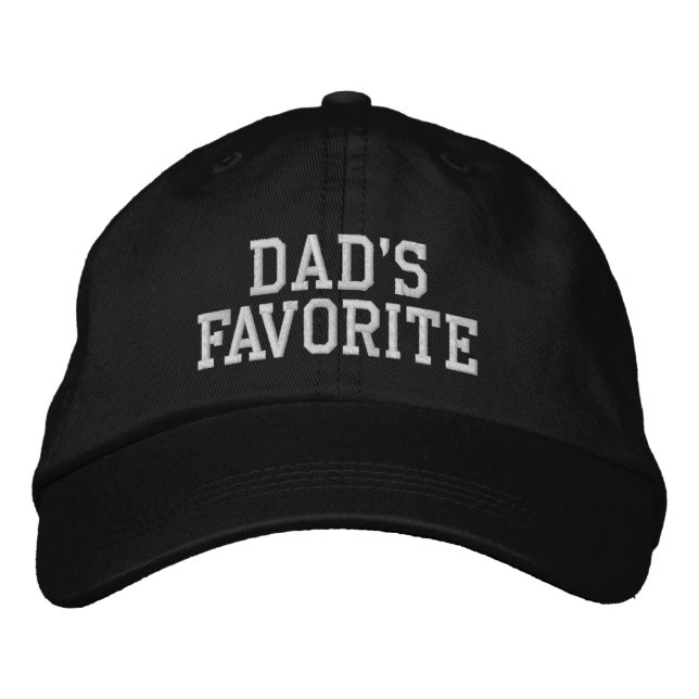Custom Dad's Favorite His Birthday Gift for her Embroidered Baseball Cap (Front)