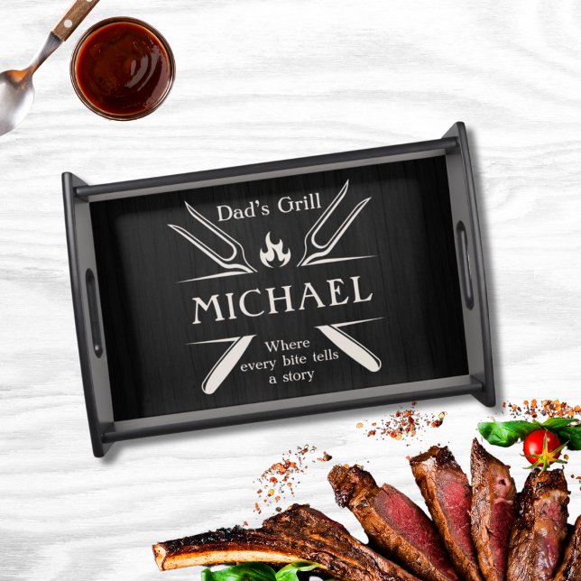 Custom Dad's Grill Father's Day  Serving Tray (Creator Uploaded)