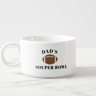Custom Dad's Souper Bowl, Personalized Football Bowl