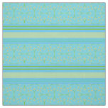 Custom Daffodils Stripes on Sky Blue Pattern Fabric