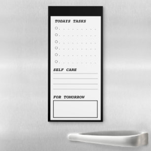 Custom Daily Schedule Magnetic Notepad - Black