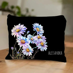 Custom Daisy Floral Makeup Bag for Mom & Women