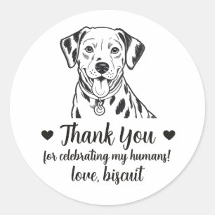 Custom Dalmatian Dog Wedding Favor Stickers