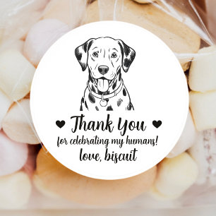 Custom Dalmatian Dog Wedding Favor Stickers