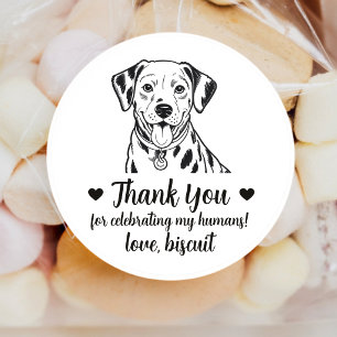 Custom Dalmatian Dog Wedding Favor Stickers