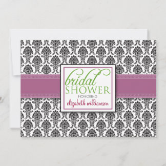 :custom: Damask Bridal Shower Invitation (lilac)
