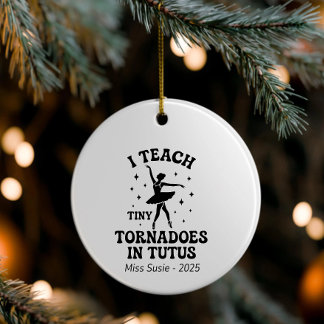 Custom Dance Ornaments, Personalized Ballet Tap Ceramic Ornament