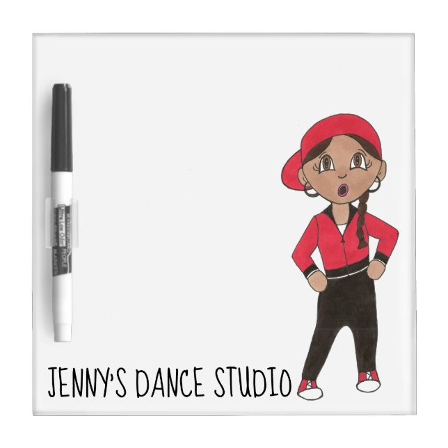 Custom Dance Studio Teacher Gift Hip Hop Jazz Dry-Erase Board (Front)