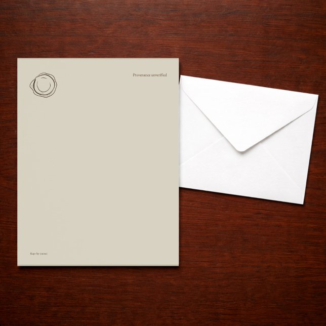 Custom Dark Academia Wax Seal– Vintage Library Letterhead (Creator Uploaded)