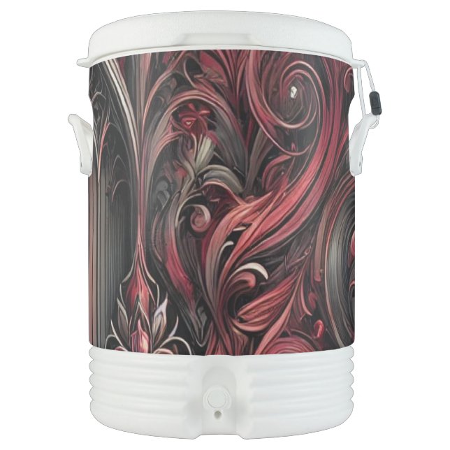 Custom Dark Baroque Floral Cooler (Front)