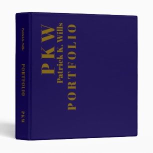 Custom Dark Blue Portfolio Binder