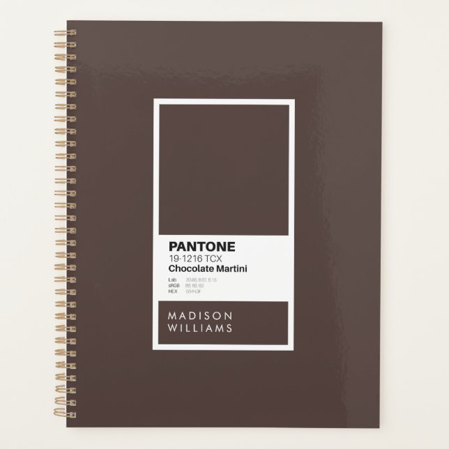 Custom Dark Brown Notebook | Personalized Chocolat (Front)