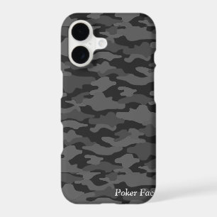 Custom Dark Camo Name iPhone 17 Case