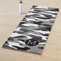 Classic Taupe Beige Tan Gray White Black Art Waves Yoga Mat | Zazzle