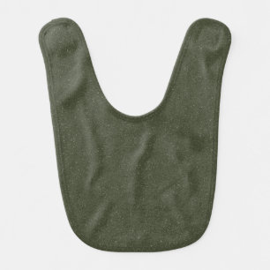 Custom Dark Moss Green Speckled Baby Bib