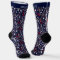 Custom Dark Navy Blue Red White Paisley Pattern