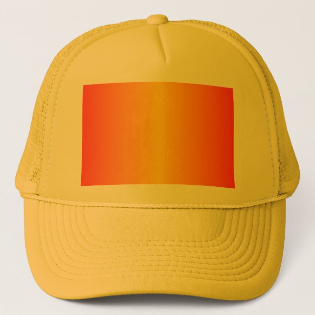 Custom Dark Orange Yellow Trucker Hat (Front)