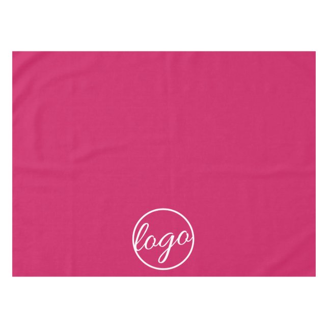 Custom Dark Pink Trade Show Logo Business Tablecloth (Front (Horizontal))