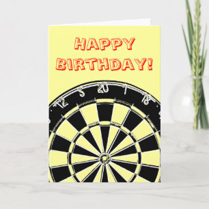 Custom dartboard Birthday card