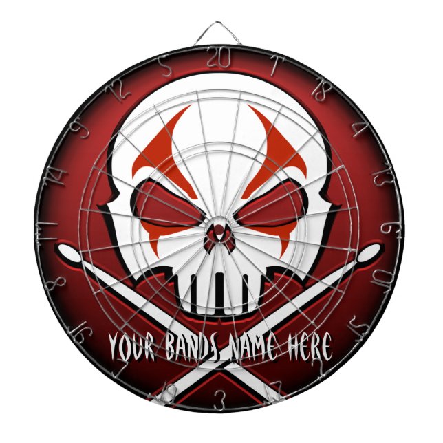 Custom Dartboard Cool Rock & Roll Band Dartboard (Front)