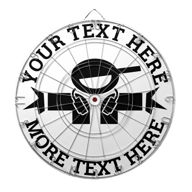 Custom dartboard with cool music deejay logo (Front)