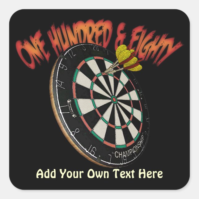 Custom Darts Design Square Sticker (Front)