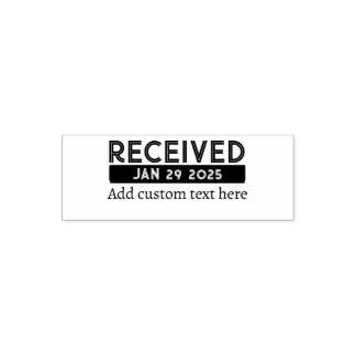 Custom Date Stamp Black