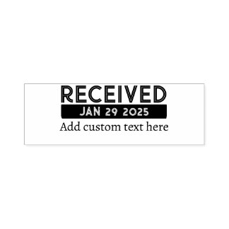 Custom Date Stamp Black
