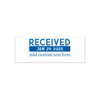 Custom Date Stamp Blue