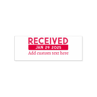 Custom Date Stamp Red