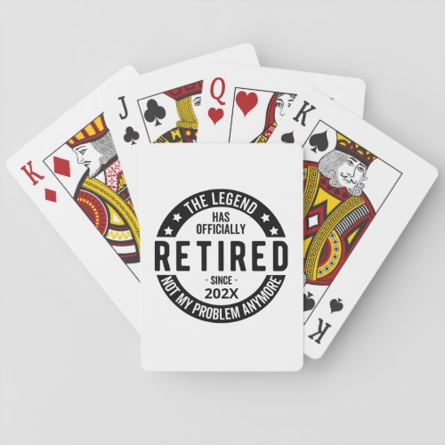 Custom Date The Legend Has Officially Retired Playing Cards