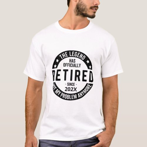 Custom Date The Legend Has Officially Retired T_Shirt
