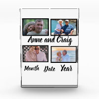 Custom Date Wedding Anniversary 4 Photo Collage 