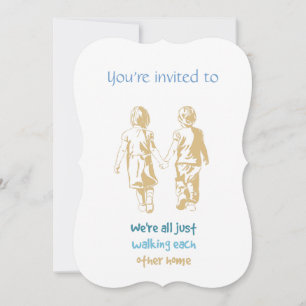 Custom Dated Anniversary Invite Hand in Hand