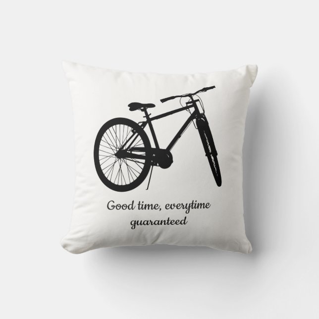 Custom Dated Christmas Mountain Biking Quote Ceram Throw Pillow (Front)